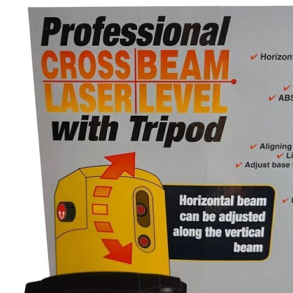 Performance Tool Professional Cross Beam Laser Level With Tripod - Picture 11 of 14